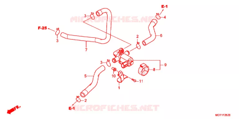 VALVE DE COMMANDE D'INJECTION D'AIR Honda MOTO 400 VT 2013  VT400SB