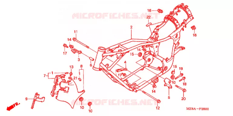 CADRE Honda MOTO 600 SHADOW 2003  VT600C3