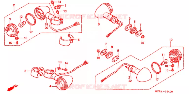 CLIGNOTANT Honda MOTO 600 SHADOW 2003  VT600C3