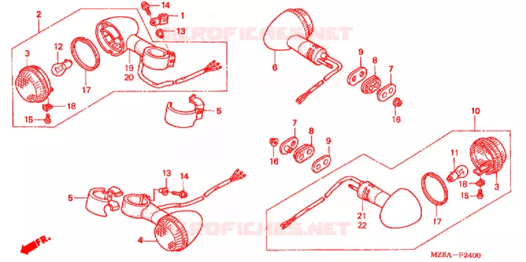 CLIGNOTANT Honda MOTO 600 SHADOW 2004  VT600C4