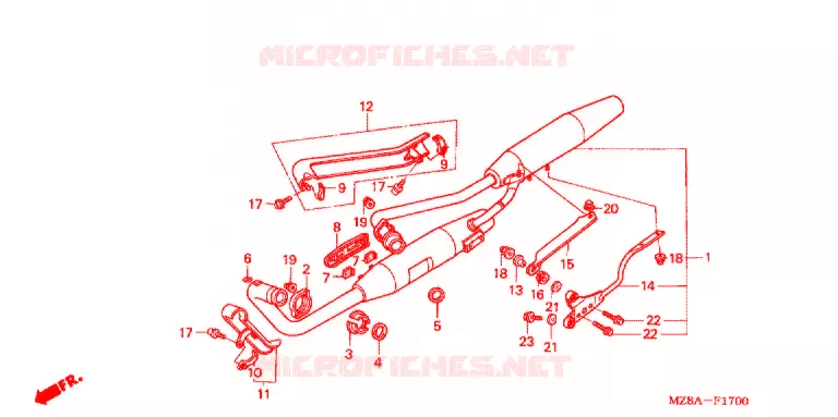 SILENCIEUX D'ECHAPPEMENT Honda MOTO 600 SHADOW 2005  VT600C5
