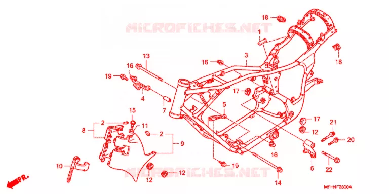 CADRE Honda MOTO 600 SHADOW 2006  VT600C6