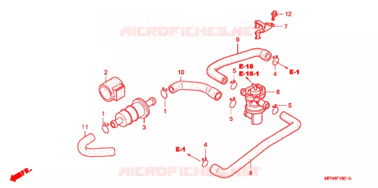 COMMANDE INJECTION D'AIR SOUPAPE Honda MOTO 600 SHADOW 2006  VT600C6