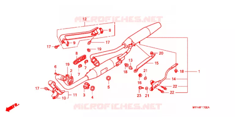 SILENCIEUX D'ECHAPPEMENT Honda MOTO 600 SHADOW 2006  VT600C6