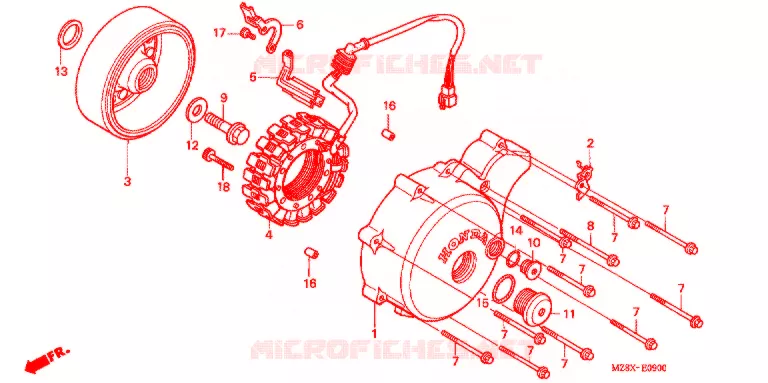 ALTERNATEUR Honda MOTO 600 SHADOW 2000  VT600CD2Y