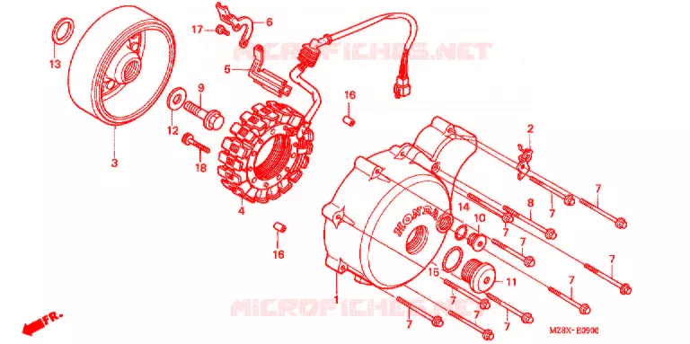 ALTERNATEUR Honda MOTO 600 SHADOW 2000  VT600CD2Y