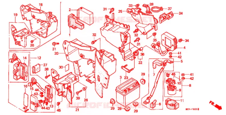 BATTERIE Honda MOTO 600 SHADOW 1993  VT600CDP