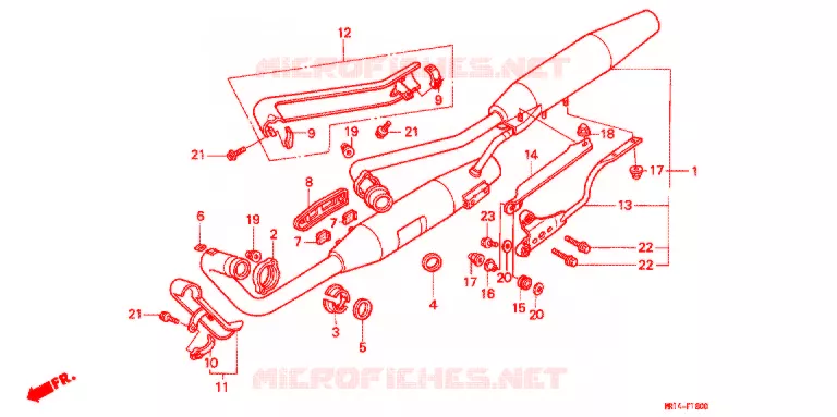 SILENCIEUX D'ECHAPPEMENT Honda MOTO 600 SHADOW 1993  VT600CDP