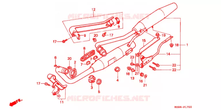 SILENCIEUX D'ECHAPPEMENT Honda MOTO 600 SHADOW 1995  VT600CDS