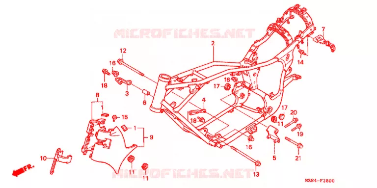 CADRE Honda MOTO 600 SHADOW 1998  VT600CDW