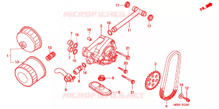 POMPE A HUILE Honda MOTO 600 SHADOW 2000  VT600CDY