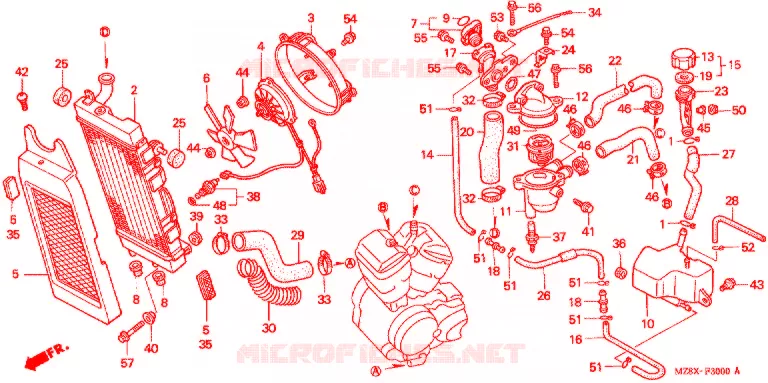 RADIATEUR Honda MOTO 600 SHADOW 2000  VT600CDY