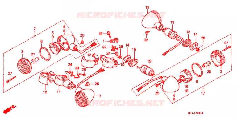 CLIGNOTANT Honda MOTO 600 SHADOW 1991  VT600CM