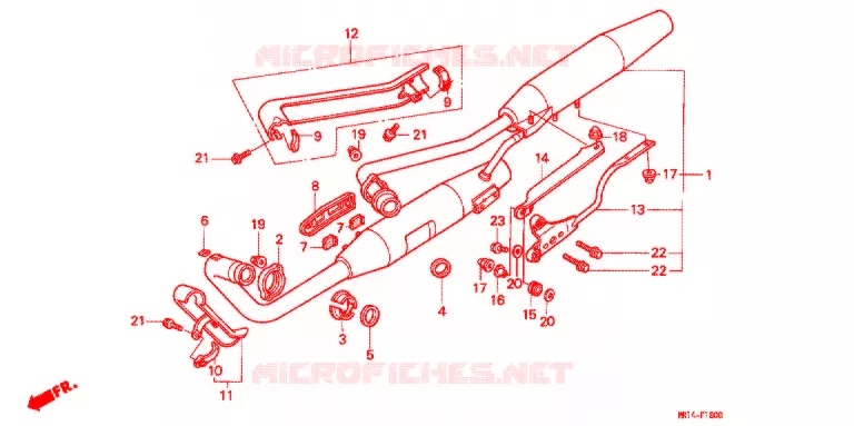 SILENCIEUX D'ECHAPPEMENT Honda MOTO 600 SHADOW 1991  VT600CM