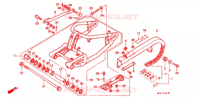 BRAS OSCILLANT Honda MOTO 600 SHADOW 1991  VT600CM