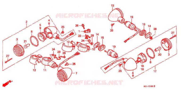 CLIGNOTANT Honda MOTO 600 SHADOW 1991  VT600CM