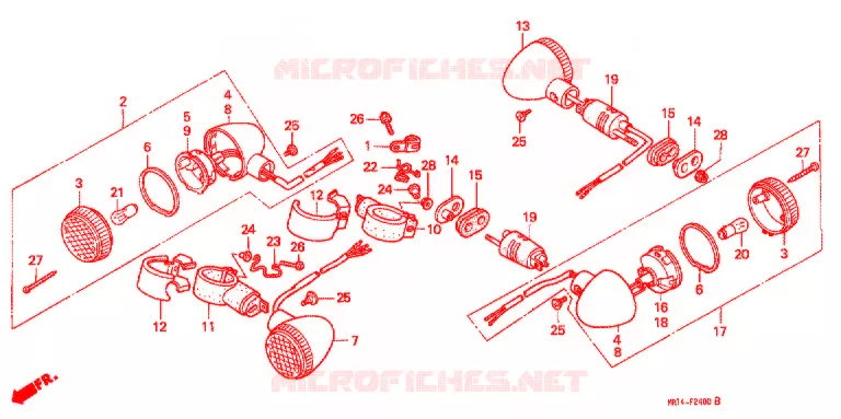 CLIGNOTANT Honda MOTO 600 SHADOW 1994  VT600CR