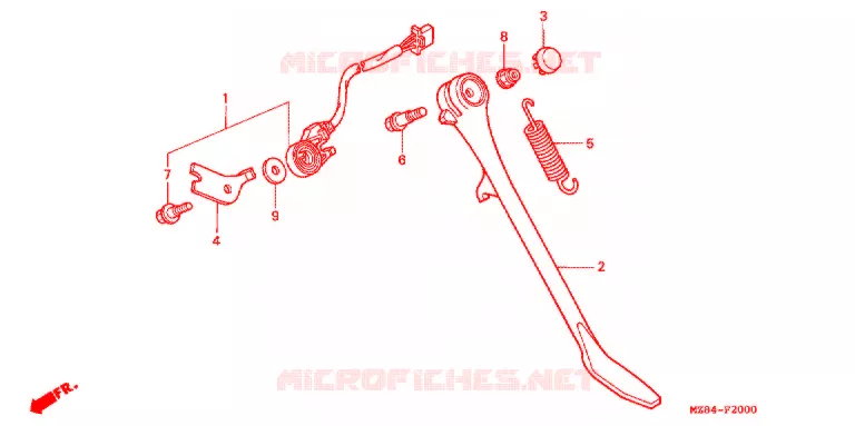 BEQUILLE Honda MOTO 600 SHADOW 1995  VT600CS