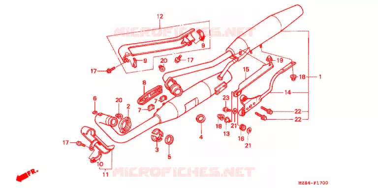 SILENCIEUX D'ECHAPPEMENT Honda MOTO 600 SHADOW 1995  VT600CS