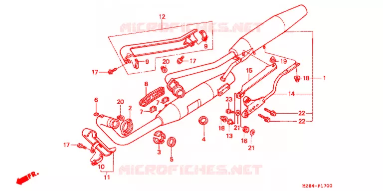 SILENCIEUX D'ECHAPPEMENT Honda MOTO 600 SHADOW 1997  VT600CV