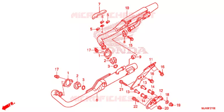 SILENCIEUX D'ECHAPPEMENT Honda MOTO 750 SHADOW 2016  VT750CG