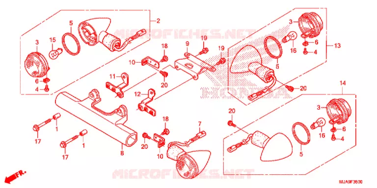 CLIGNOTANT Honda MOTO 750 SHADOW 2017  VT750CG