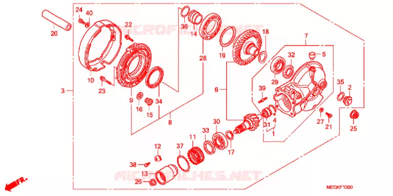 COUPLE CONIQUE Honda MOTO 750 SHADOW 2011  VT750CSA