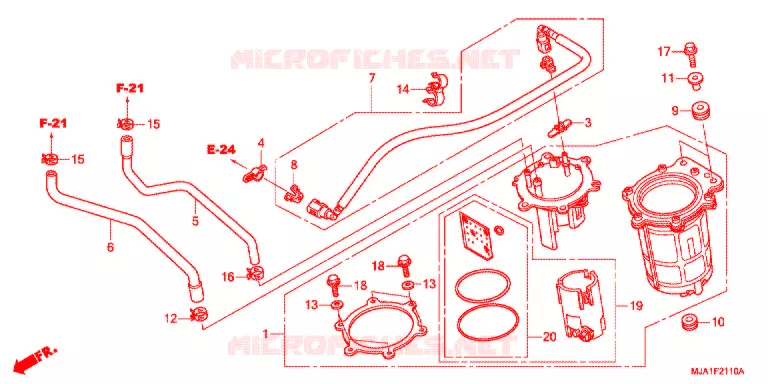POMPE A ESSENCE (VT750CA/CS/C2B) Honda MOTO 750 SHADOW 2012  VT750CSC