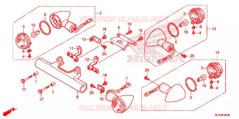 CLIGNOTANT Honda MOTO 750 SHADOW 2015  VT750CSF