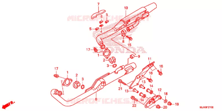 SILENCIEUX D'ECHAPPEMENT Honda MOTO 750 SHADOW 2015  VT750CSF