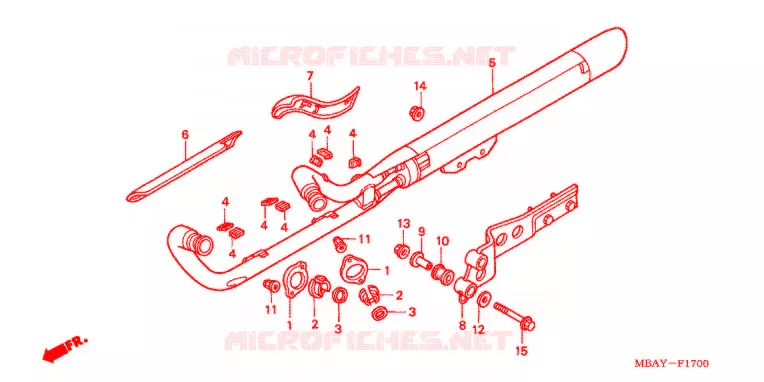 SILENCIEUX D'ECHAPPEMENT Honda MOTO 750 SHADOW 2000  VT750CY
