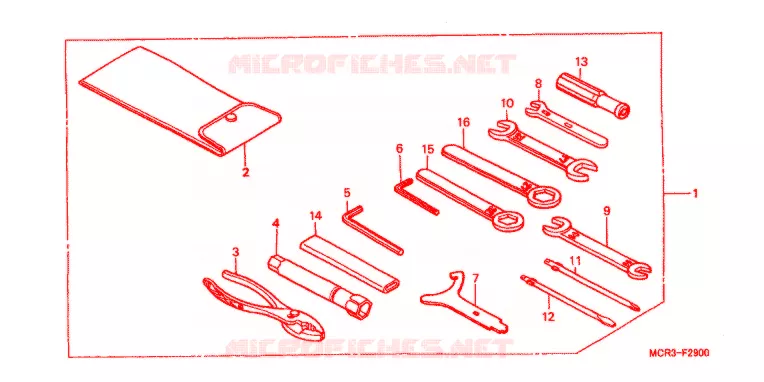 OUTIL Honda MOTO 750 SHADOW 2003  VT750DCA3