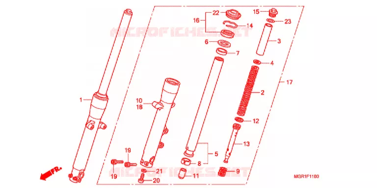 FOURCHE Honda MOTO 750 VT 2011  VT750SB