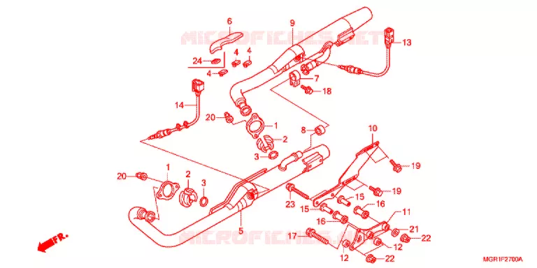 SILENCIEUX D'ECHAPPEMENT Honda MOTO 750 VT 2011  VT750SB