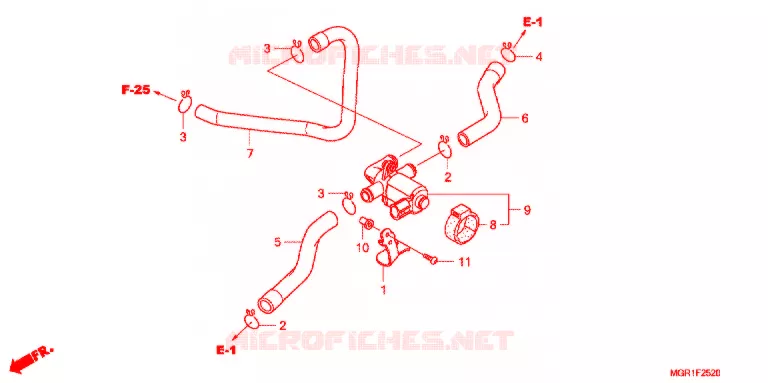 VALVE DE COMMANDE D'INJECTION D'AIR Honda MOTO 750 VT 2011  VT750SB