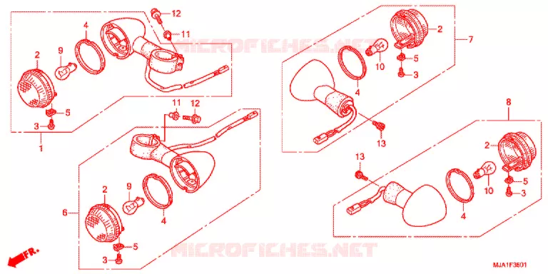CLIGNOTANT (VT750S) Honda MOTO 750 VT 2014  VT750SC