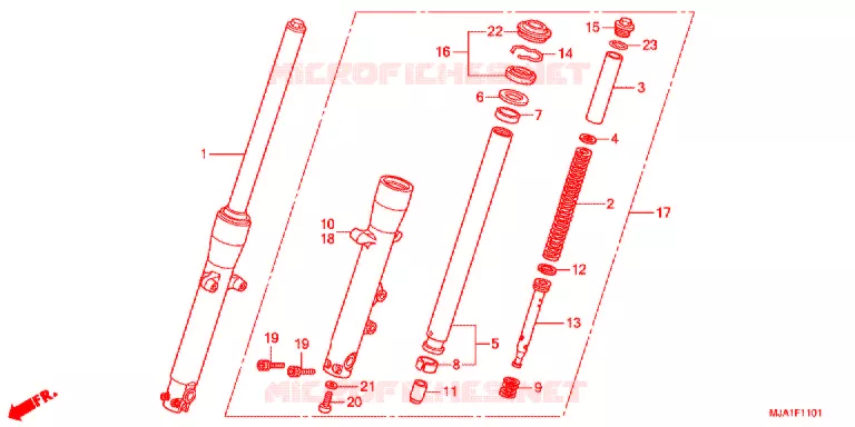 FOURCHE (VT750S) Honda MOTO 750 VT 2012  VT750SC