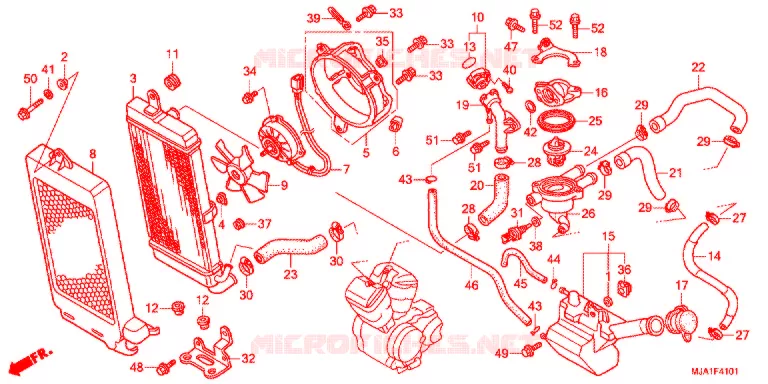 RADIATEUR (VT750S) Honda MOTO 750 VT 2012  VT750SC