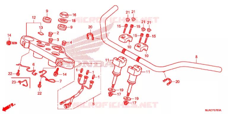 GUIDON (VT750CS/C) Honda MOTO 750 SHADOW 2016  VT750CSG
