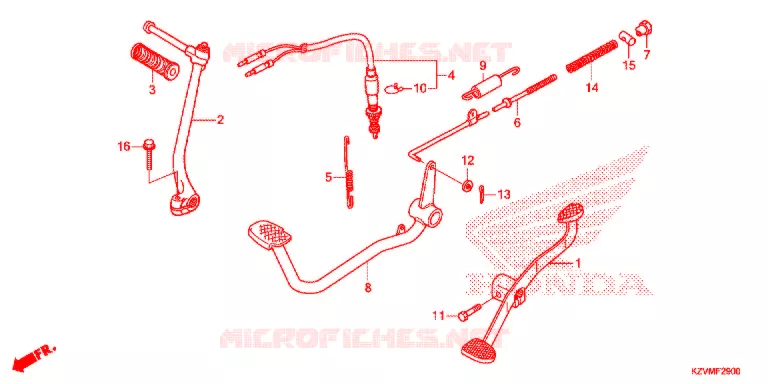 PEDALE - KICK Honda MOTO 110 EX5 2017  NBC110MCDH