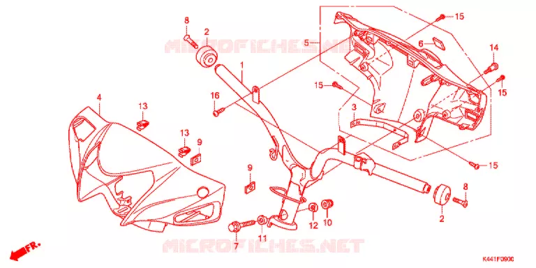 GUIDON - CARENAGE Honda SCOOTER 110 DIO 2017  NSC110CBFH