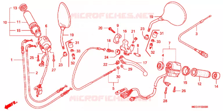 COMMODOS - POIGNEES Honda MOTO 750 SHADOW 2005  VT750CA5