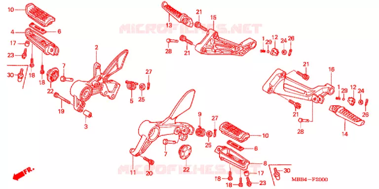REPOSE PIED Honda MOTO 1000 VTR 2001  VTR1000F1