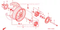 ROUE ARRIERE pour Honda VTR 1000 SUPER HAWK de 1998