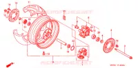 ROUE ARRIERE pour Honda VTR 1000 SUPER HAWK de 1999