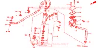 MAITRE CYLINDRE DE FREIN ARRIERE pour Honda VTR 1000 SUPER HAWK de 2000