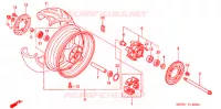 ROUE ARRIERE pour Honda VTR 1000 SUPER HAWK de 2000
