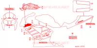AUTOCOLLANTS ('04) pour Honda VTR 1000 SP2 RC51 de 2004