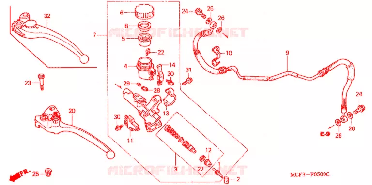 MAITRE-CYLINDRE Honda MOTO 1000 SP 2004  VTR1000SP4_CM