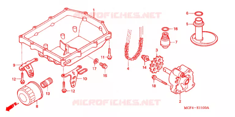 POMPE A HUILE Honda MOTO 1000 SP 2004  VTR1000SP4_CM